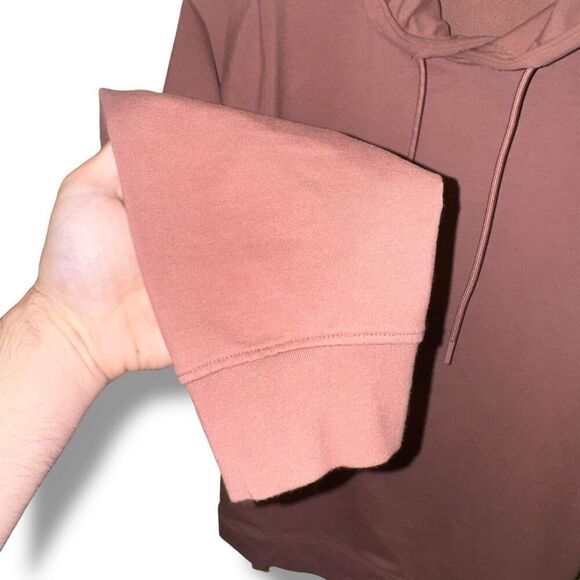 Cuts Split Hem Blush Red Pullover Hoodie Sz XL - Picture 3 of 7